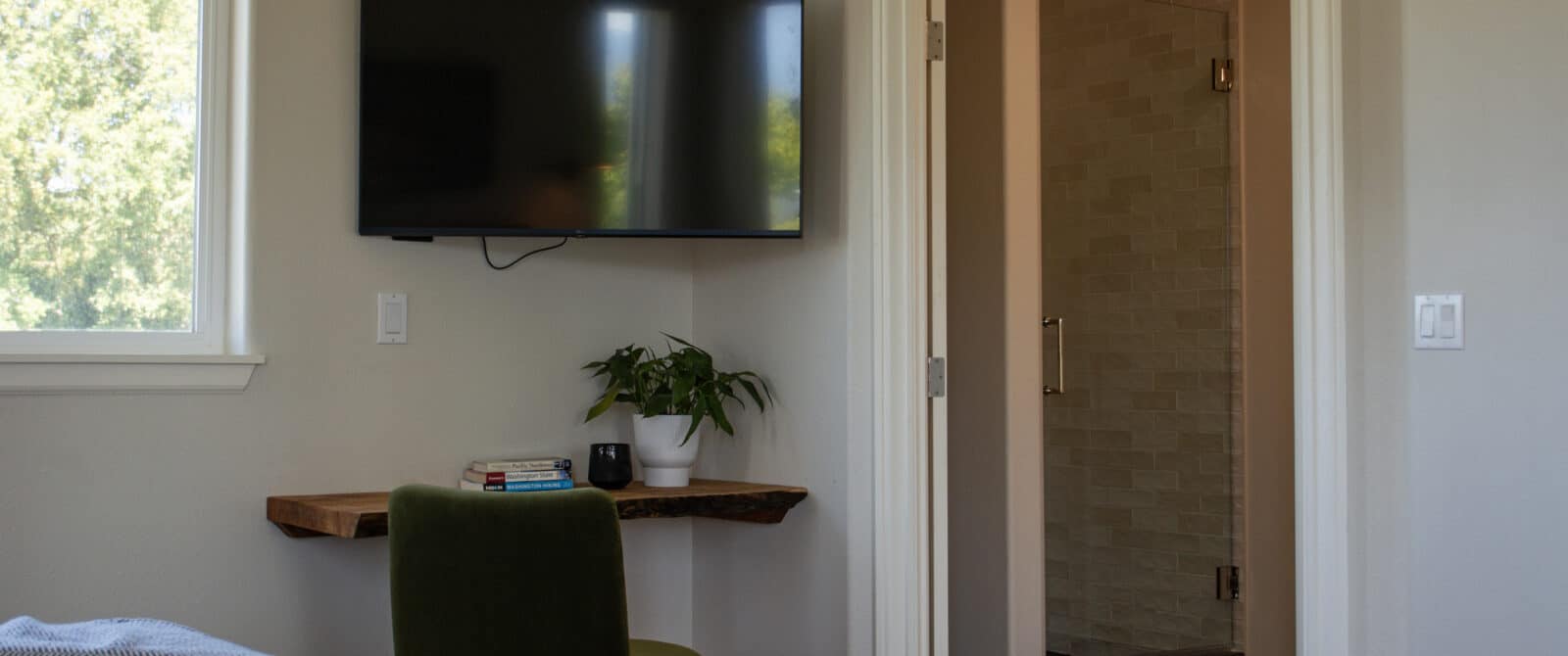 Willow room view of TV and window